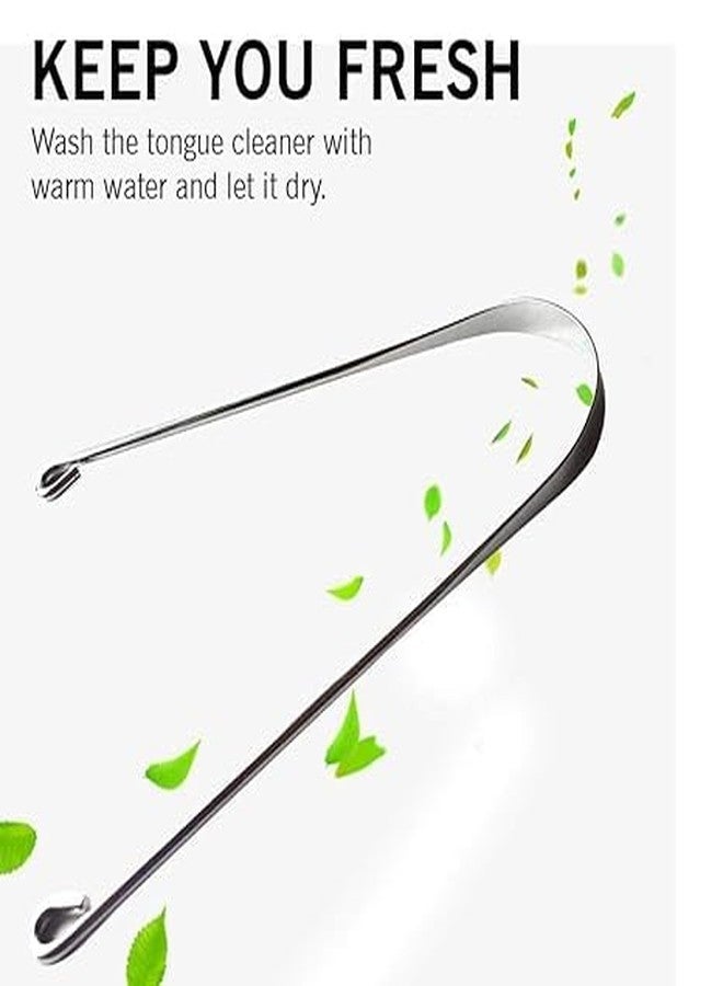 QimacPlus Surgical Grade Stainless Steel Tongue Cleaner: For Kids and Adults, Promoting Daily Oral Hygiene, Fresh Breath, and Overall Health Set Of 2 - Image 4